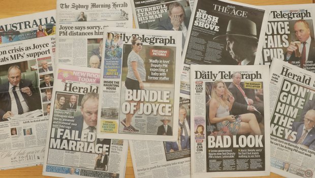 The media's role in the Barnaby Joyce saga has been a debating point.