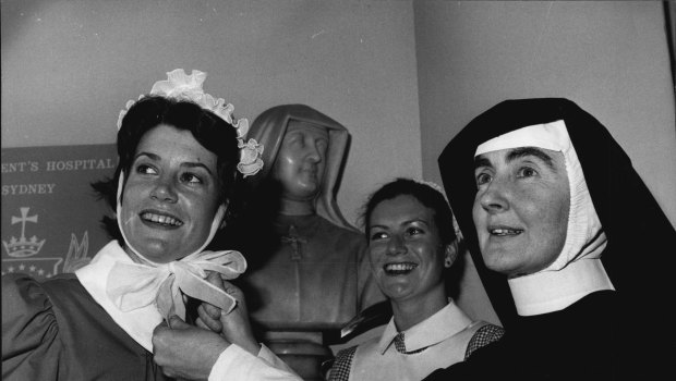 Staff celebrate St Vincent's 125th anniversary in 1982. The nuns who founded the hospital could not have imagined what a large institution it would become.