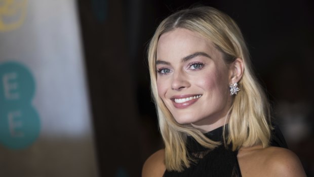Margot Robbie: in black for Time's Up at the BAFTAs.