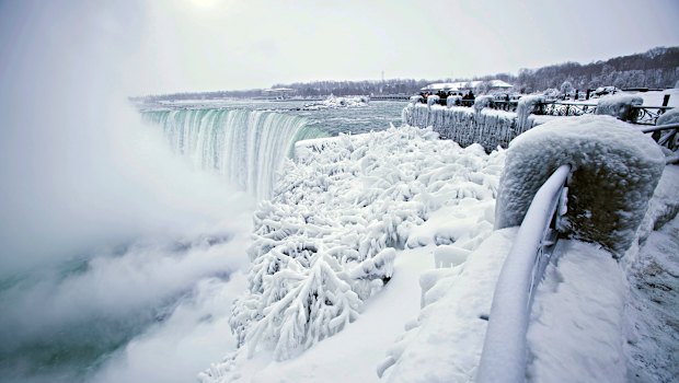 Horseshoe Falls on Friday, December 29, 2017.