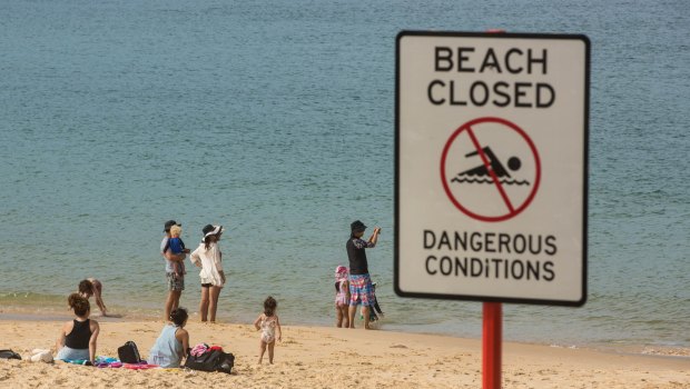 Congwong Beach was closed on Saturday after the shark attack on Friday night.