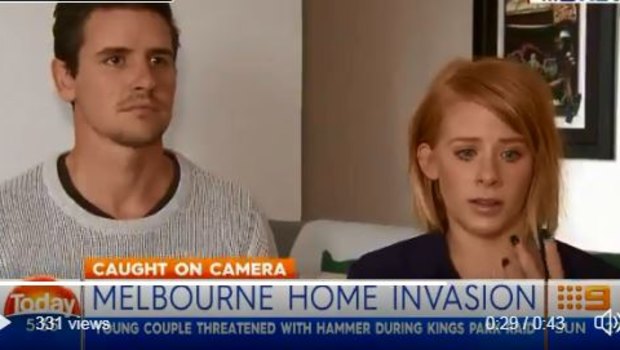 A Kings Park couple woke up to find intruders in their bedroom.