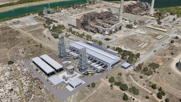 An artist's impression of the AGL Barker Inlet power station.