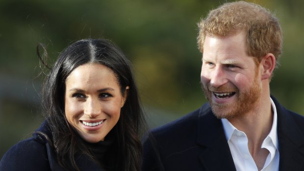 Britain's Prince Harry and his fiancee Meghan Markle 