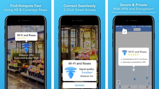 World WiFi is a new app that offers augmented reality to allow users to find free hotspots. 