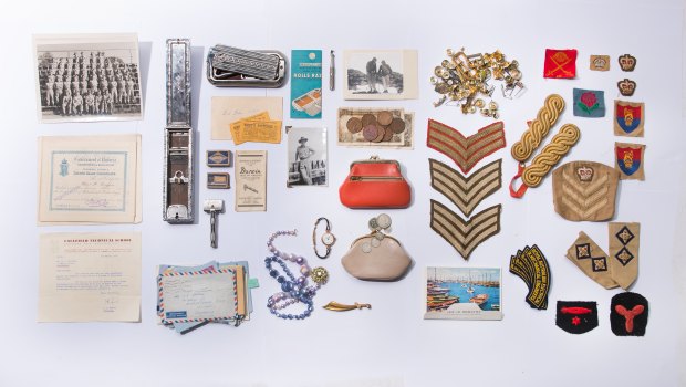 This collection of keepsakes were found in a chipboard box outside a house up for auction near the writer's home. 