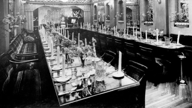 The banquet hall at the  Paragon in 1938.