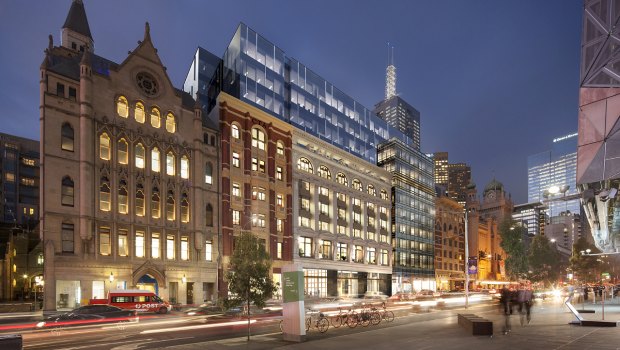 Dexus' new office building at 180 Flinders Street will feature large campus-style floorplates.