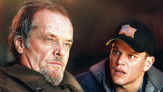 Jack Nicholson and Matt Damon in <i>The Departed</i>.