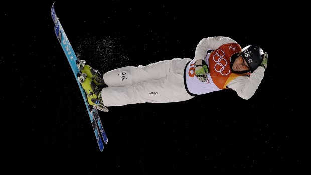 Australia's David Morris during the men's aerial qualifying at the Winter Olympics.