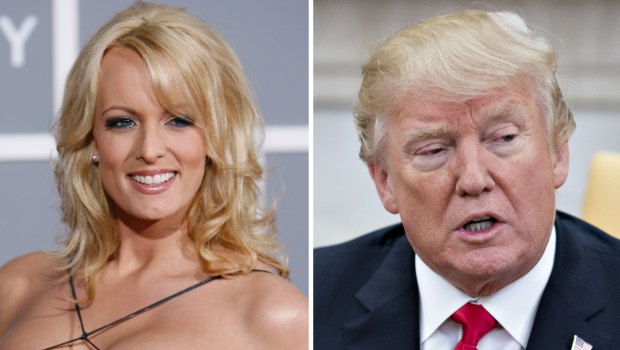 Stormy Daniels and Donald Trump.