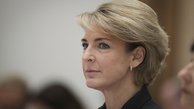 Minister for Jobs and Innovation Michaelia Cash during an estimates hearing at Parliament House in Canberra.