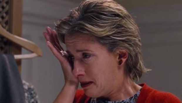 Emma Thompson in that famous scene from <i>Love Actually</i>.