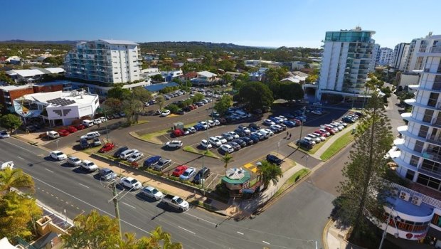 Where the new hotel, car park, aged care and residential develolpment will be built at Mooloolaba.