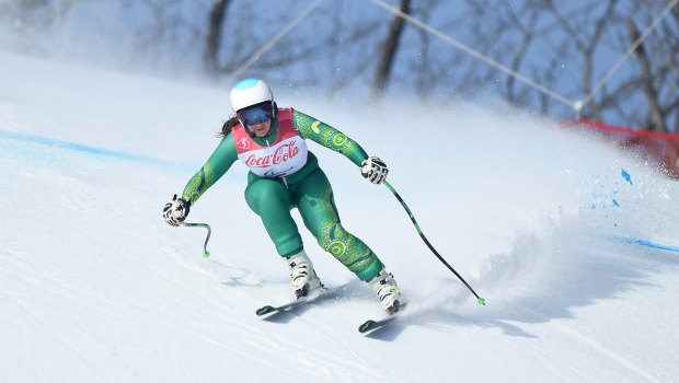 Melissa Perrine won a bronze medal in the women’s standing super combined.