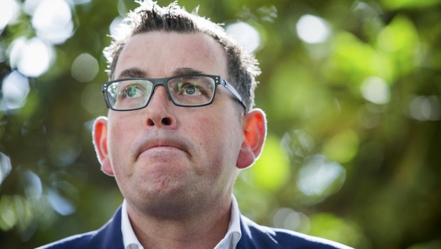 Premier Daniel Andrews speaks after the Ombudsman's damning report was released on Wednesday.