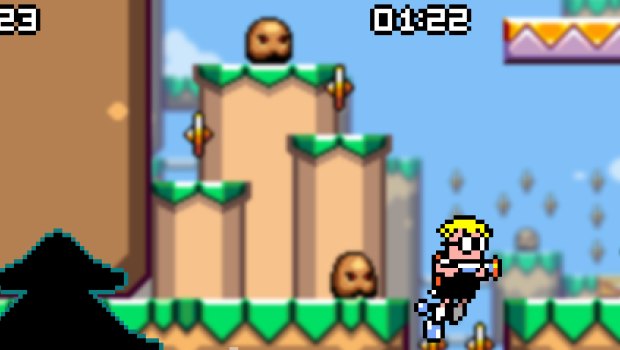 Multi-layered platforming in Mutant Mudds. You will die a lot, and you'll love it.