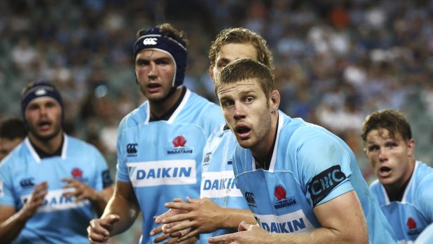 Ready: Waratahs second-rower Tom Staniforth gets ready for a lineout against the Stormers.