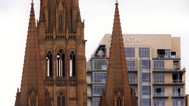 Marriott, which owns The Westin (seen here behind St Paul's Cathedral) will open seven hotels in Melbourne.