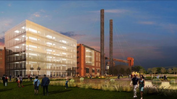 An artist's impression of how the White Bay power station redevelopment would have looked like. 