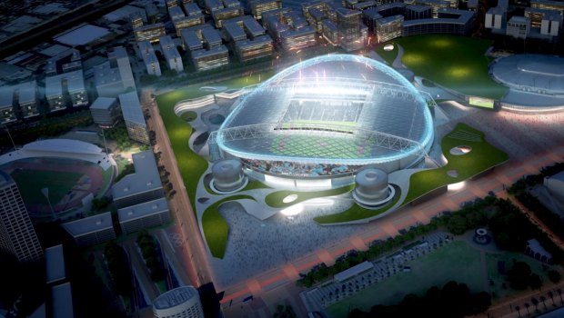 Divisive issue: An artist's impression of a rectangular ANZ Stadium.
