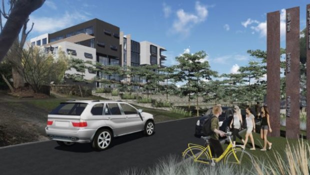 An artist's impression of a seniors housing development on the site of the former Oatley Bowling Club.