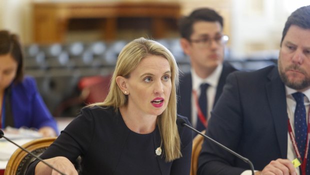 Labor Minister Kate Jones, pictured during estimates, is set to hold her campaign launch next week.