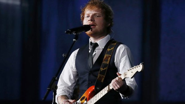 Ed Sheeran takes centre stage at the Grammys.