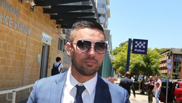 Salim Mehajer outside Burwood Local Court before his arrest in January.