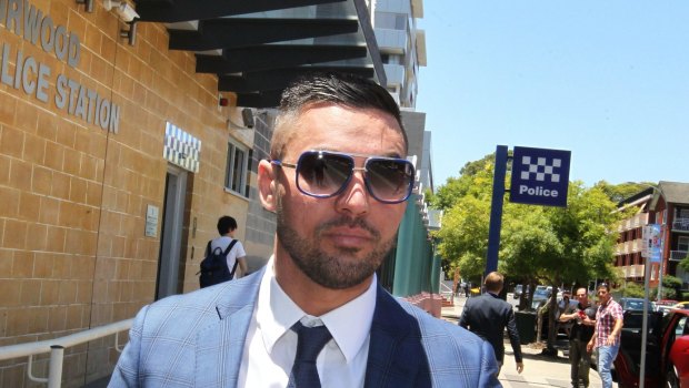 Salim Mehajer outside Burwood Local Court before his arrest in January.