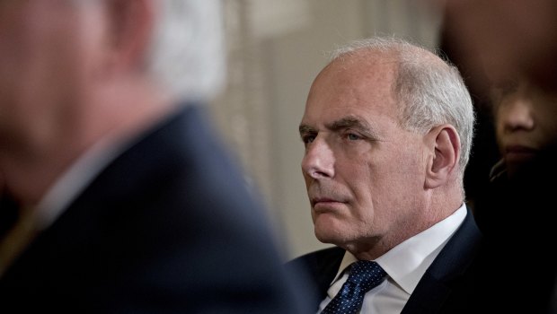 Tried to calm the troops: WHite House Chief of Staff John Kelly. 