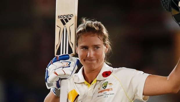 Damaging: Ellyse Perry scored a half century in Australia's warm-up win over India A.