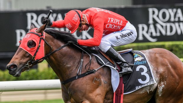 Red-letter day: Kerrin McEvoy takes wins the first Everest on Redzel. Will Winx race — and win it — this year?
