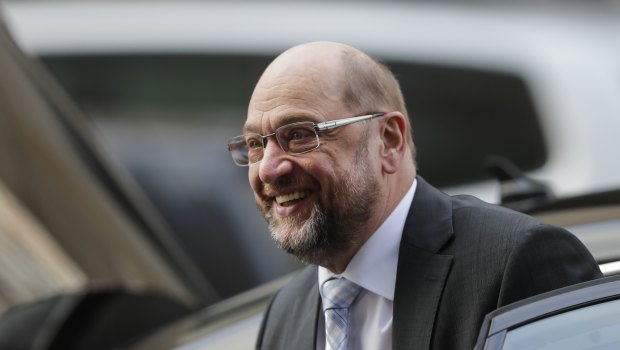 Germany's Social Democratic Party leader Martin Schulz .