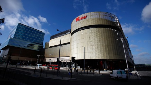 The exterior of the Westfield Stratford City mall, operated by Westfield Group.