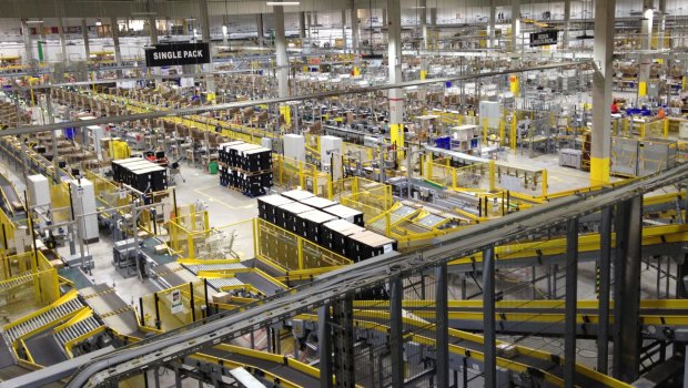 An Amazon warehouse in Germany. The company's Australian warehouse will soon house third-party sellers' goods. 