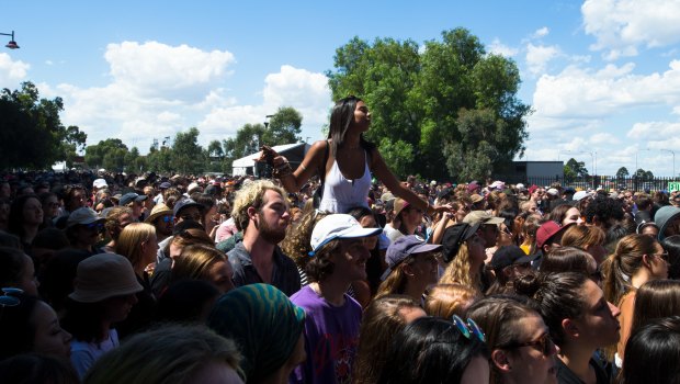 The crowd laps up Laneway Festival on Saturday.
