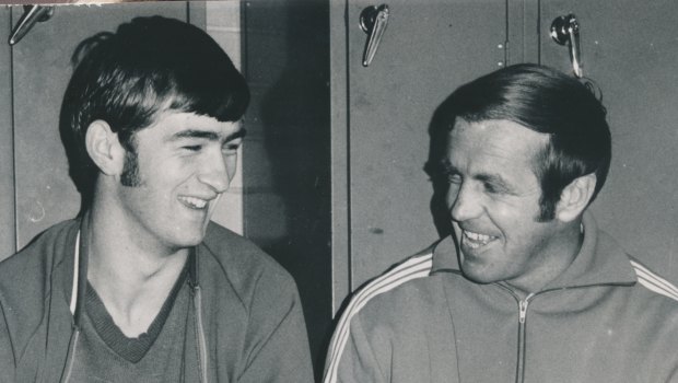 Bernie Quinlan with Ted Whitten in 1970.