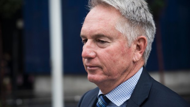 Westpac trader Colin Roden leaving the federal court during the BBSW trial.