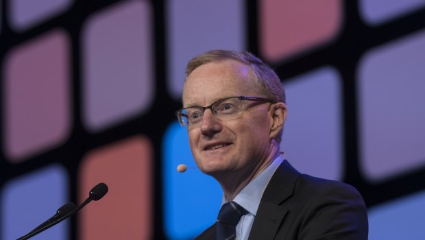 RBA Governor Philip Lowe speaking at the AFR's Business Summit on Wednesday.