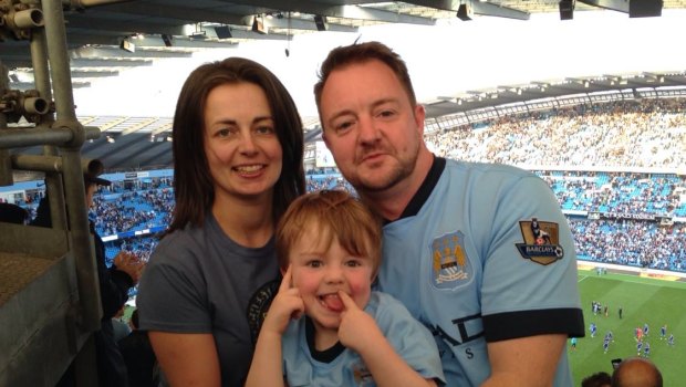 Joanne Finch, Lee Moran and Brodie. Mr Moran has paid tribute to his son, saying "I love and miss my little fella".