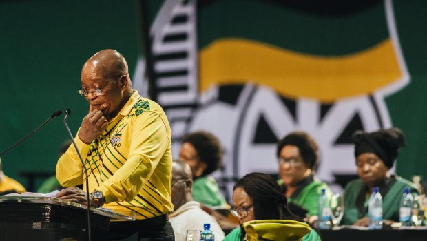 South African President Jacob Zuma at the Congress. 
