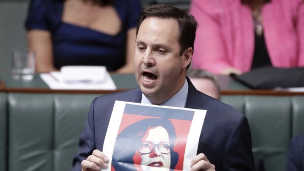 Coalition government minister Steve Ciobo attacks Ged Kearney in Federal Parliament this week.