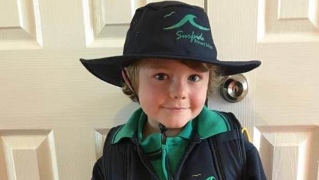 Brodie Moran in his school uniform. He attended three different primary shools.