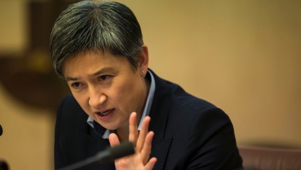 Senator Penny Wong during Senate estimates.