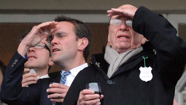 Looking to extract more value: James Murdoch and Rupert Murdoch.