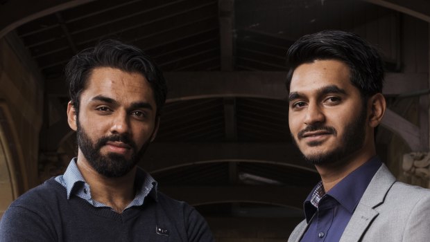 Naveed Ahmed, 25 and , on right, and Musawer Ahmed Bajwa, 24, are two refugees who are organisng another 1800 people to raise funds for Red Cross in March. 