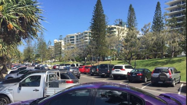 Car parks along Mooloolaba's beach may finally move, but the old caravan park is to become a temporary car park.