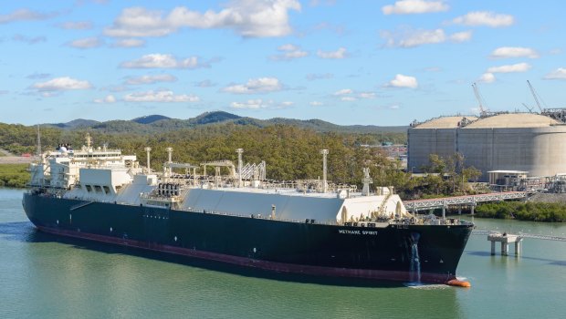 Methane Spirit, which carried the first cargo from Origin Energy's APLNG project in Gladstone.