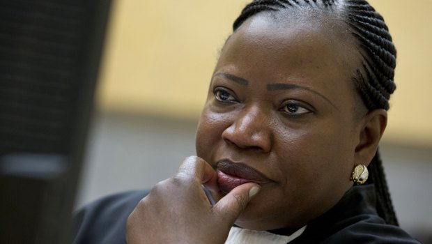 Prosecutor Fatou Bensouda at the International Criminal Court in The Hague, Netherlands.  